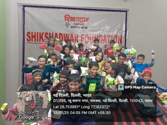 Students taking part in a Shikshadwar education programme activity