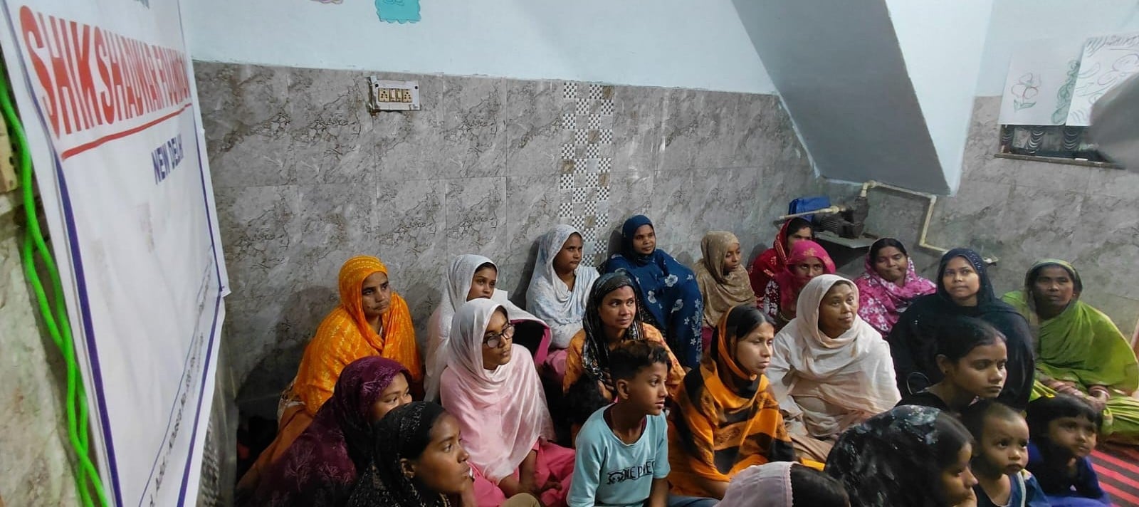 Students taking part in a Shikshadwar education programme activity