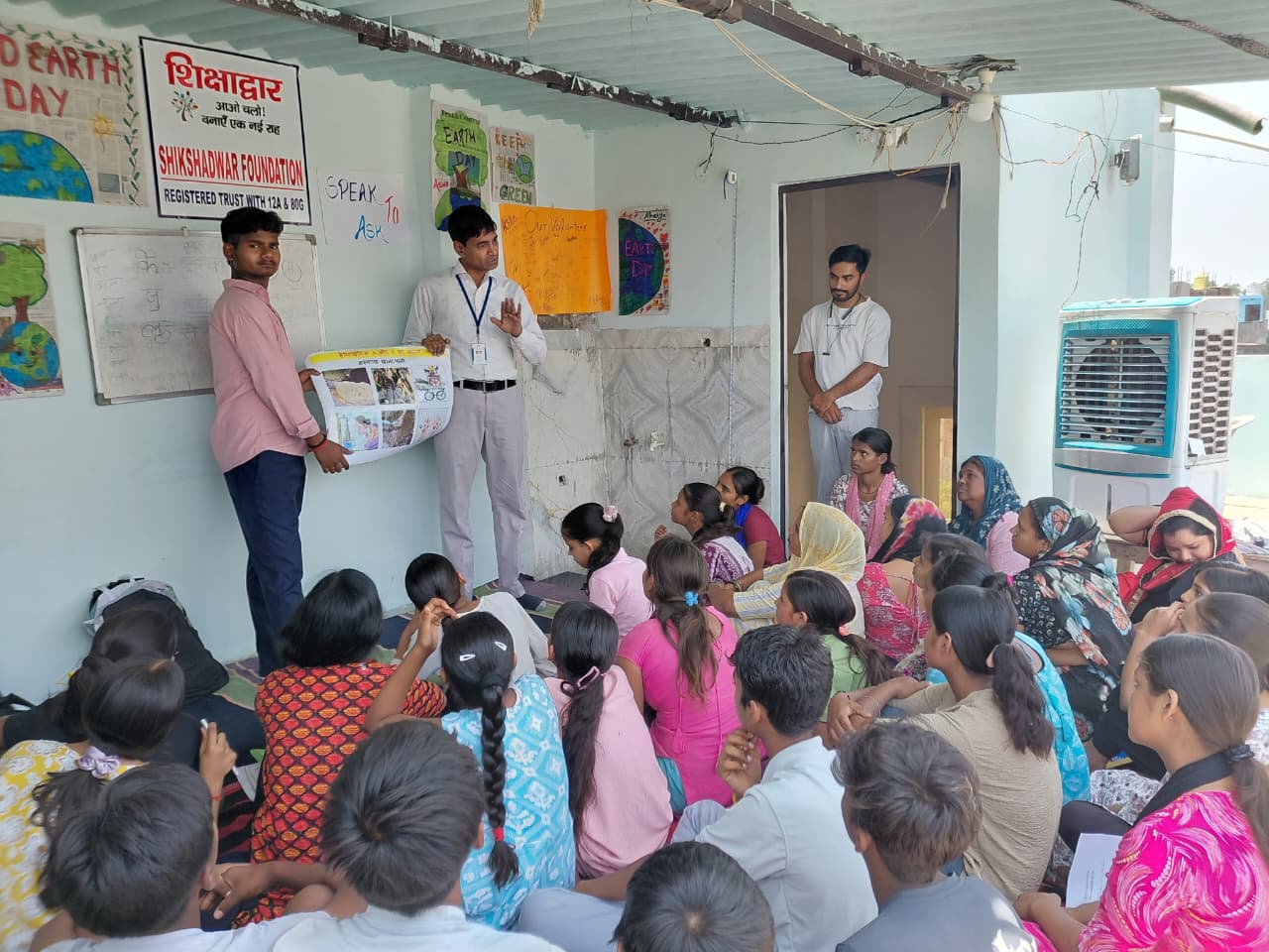 A Shikshadwar community healthcare awareness session in progress