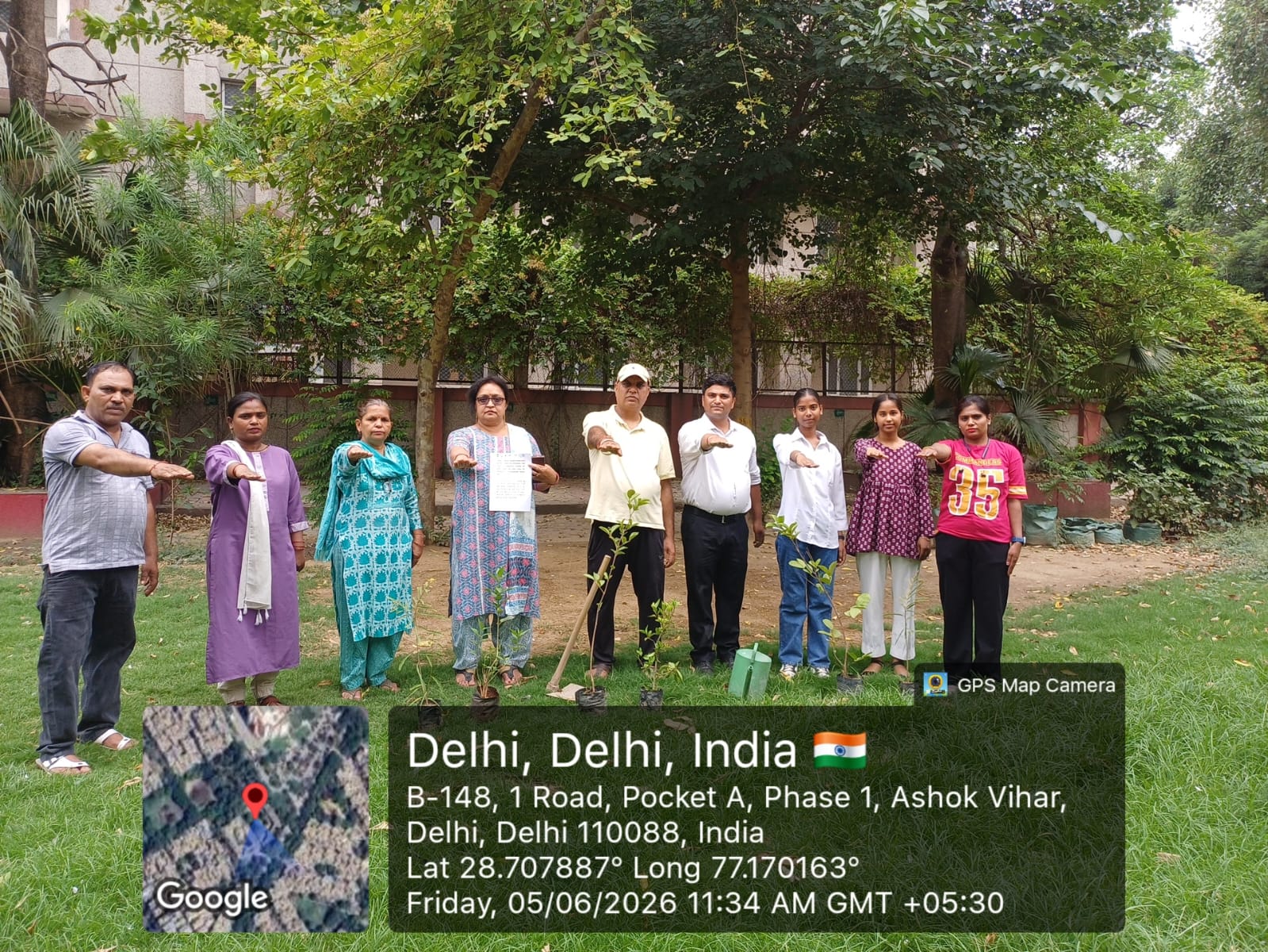 A Shikshadwar tree-plantation and environmental-awareness session at a Delhi school
