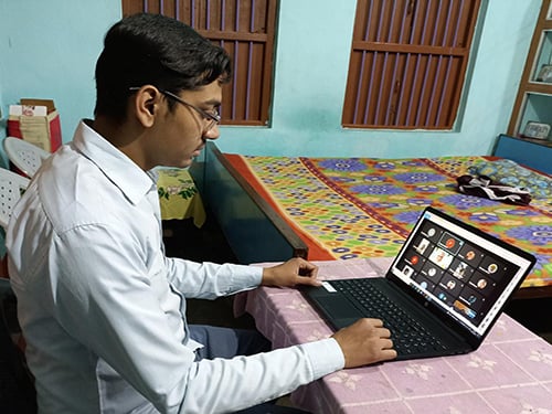 Young people taking part in a Shikshadwar youth empowerment session