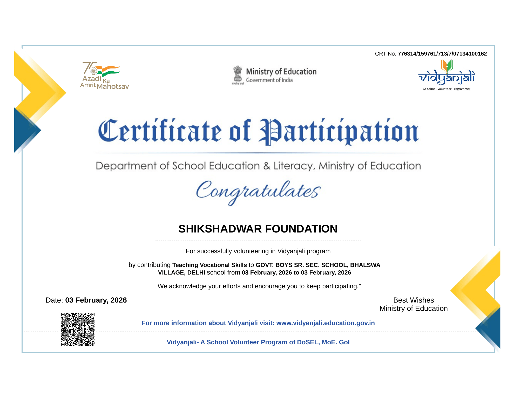 Vocational Skill Training